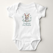 Iemands eerste kerst Cute Holiday Bunny Romper (Voorkant)