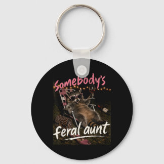 Iemands grappige tante Funny Auntie Wasbeer Cool Sleutelhanger
