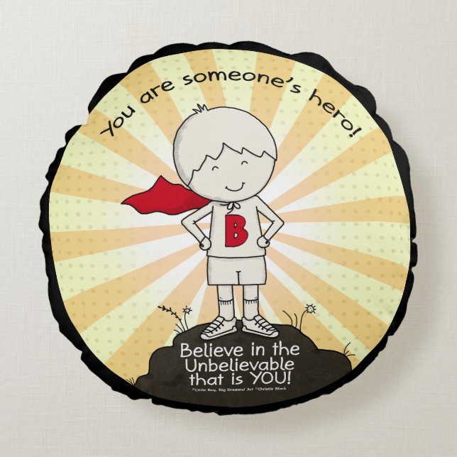 Iemand's Hero Rond Kussen (Voorkant)