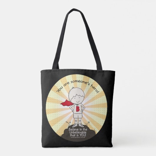Iemand's Hero Tote Bag (Achterkant)