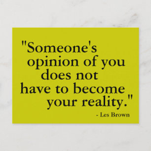 Iemand's mening... motivatie briefkaart. briefkaart
