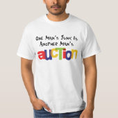 Iemands rotzooi is andermans schat t-shirt (Voorkant)