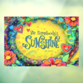 Iemand's Sunshine "Inspiron" Window Cling Raamsticker (Vel 3)
