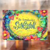 Iemand's Sunshine "Inspiron" Window Cling Raamsticker (Vel 2)