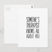 Iemand's Therapist Briefkaart (Voorkant / Achterkant)