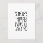 Iemand's Therapist Briefkaart (Voorkant)