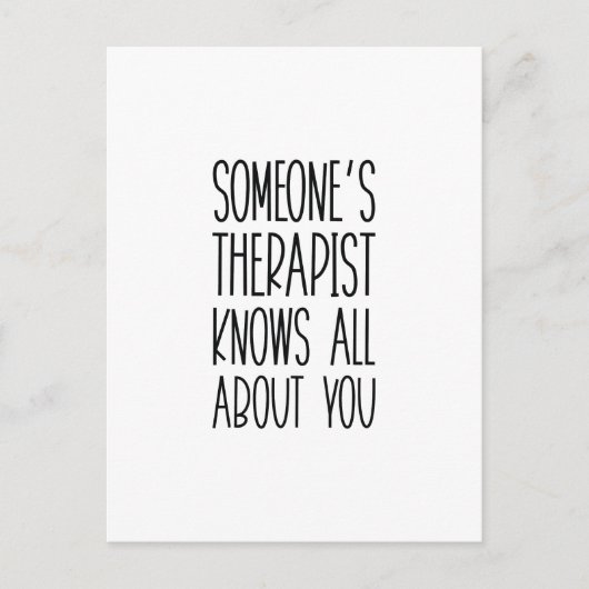 Iemand's Therapist Briefkaart (Voorkant)