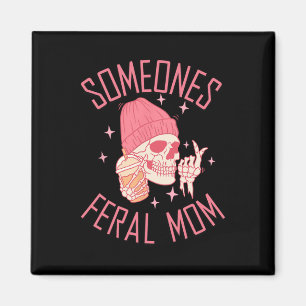 Iemands verwilderde moeder Halloween Skeleton Moed Magneet