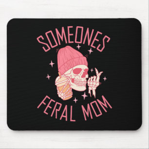 Iemands verwilderde moeder Halloween Skeleton Moed Muismat