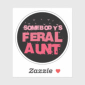 Iemands wilde tante - Gezegende tante Grappige tan Sticker (Vel)