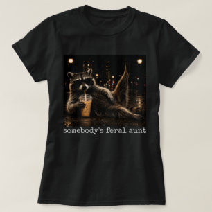 Iemands Wilde Tante Shirt Grappige Wasbeer T-shirt