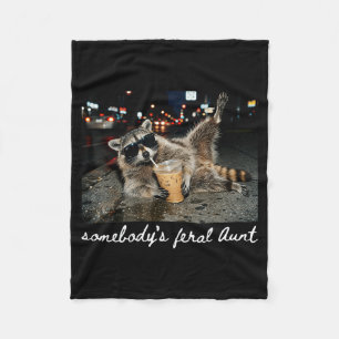 Iemands Wilde Tante Wasbeer Koffie Sarcasme Fleece Deken