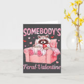 Iemands Wilde Valentijn Cute Wasbeer Xoxo Valen Kaart (Gele Bloem)