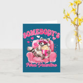 Iemand's Wilde Valentijn Cute Wasbeer Xoxo Valen Kaart (Gele Bloem)