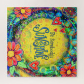 Iemands zonneschijn inspirativiteit Geel Bloemen Legpuzzel (Horizontaal)