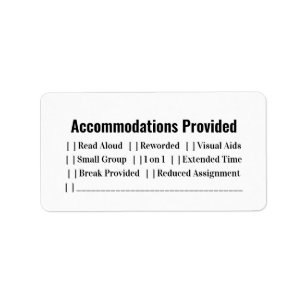 IEP Accommodaties voorzien docent Sticker