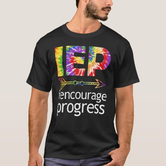 IEP Encourage Progress Special Education School Te T-shirt (Voorkant)