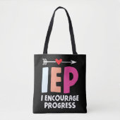 IEP I moedig onderwijsleraar Progress Tote Bag (Voorkant)