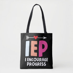 IEP I moedig onderwijsleraar Progress Tote Bag