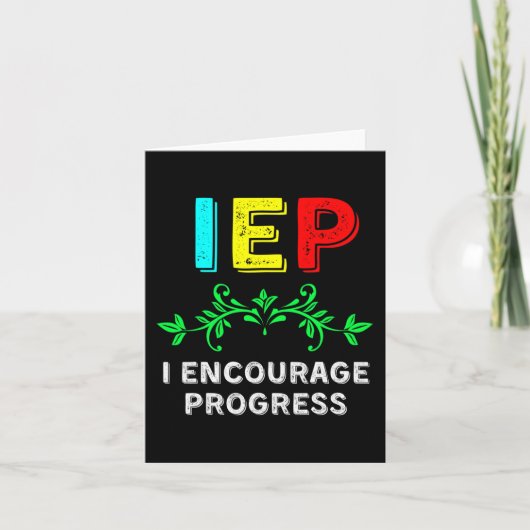 IEP I moedigt Progress Special Education School aa Kaart (Voorkant)