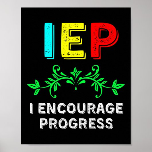 IEP I moedigt Progress Special Education School aa Poster (Voorkant)