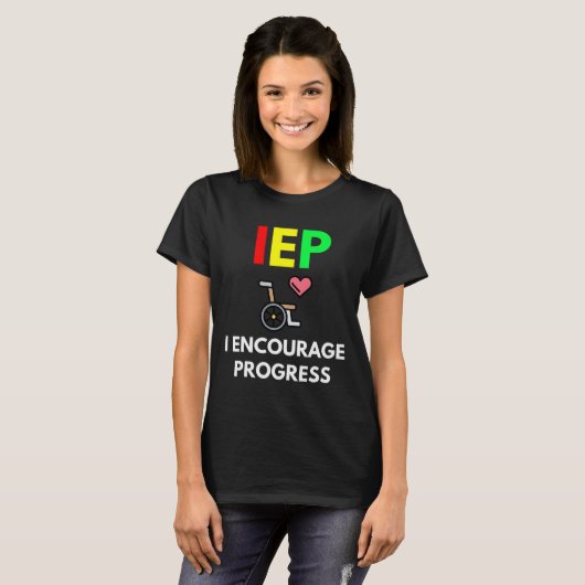 IEP I moedigt Progress Special Education School aa T-shirt (Voorkant volledig)