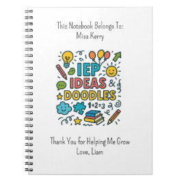 IEP Ideas, Doodles & Snacks | Inclusion Notitieboek