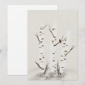 Iepenboom en Kardinaal Feestdagenkaart (Voorkant / Achterkant)