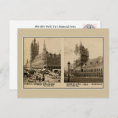 Ieper de Lakenhal voor de verwoesting 1914 Briefkaart (Voorkant / Achterkant)