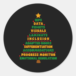 Ieps Leraar Kerstboom Speciaal Onderwijs Sped Ronde Sticker