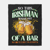 Ier Drink Beer St. Patrick's Day Fleece Deken (Voorkant)