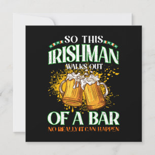 Ier Drink Beer St. Patrick's Day Kaart