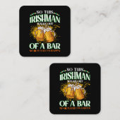 Ier Drink Beer St. Patrick's Day Vierkante Visitekaartje (Voorkant / Achterkant)