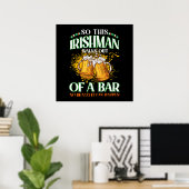 Ier drinkend bier St. Patrick's Day Poster (Thuiskantoor)