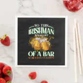 Ier drinkend bier St. Patrick's Day Servet (Insitu)