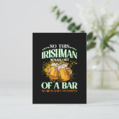 Ier Drinking Bier St. Patrick's Day Briefkaart (Staand voorkant)