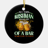 Ier drinkt bier St. Patrick's Day Keramisch Ornament (Voorkant)
