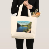 Ier-meer in het nationale park Rocky Mountain Grote Tote Bag (Voorkant (product))