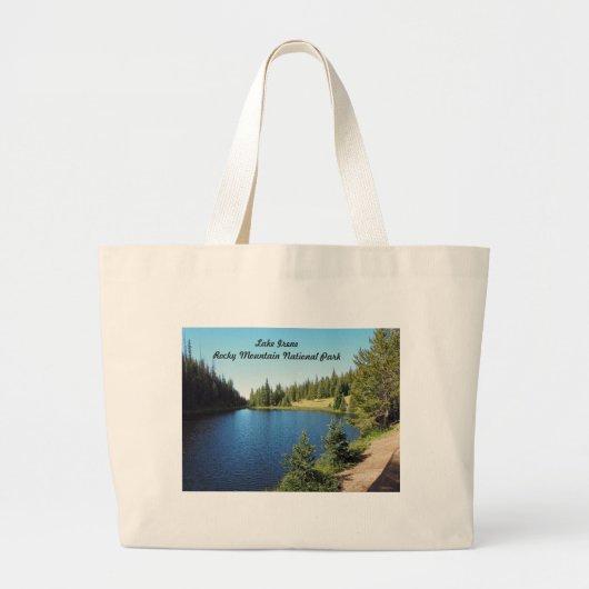 Ier-meer in het nationale park Rocky Mountain Grote Tote Bag (Voorkant)