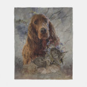 Ieren zetter met houthakken fleece deken (Voorkant)