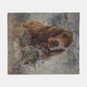 Ieren zetter met houthakken fleece deken (Voorkant (Horizontaal))