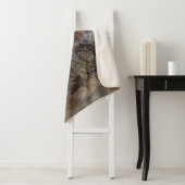 Ieren zetter met houthakken sherpa deken (In situ)