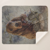 Ieren zetter met houthakken sherpa deken (Voorkant (horizontaal))