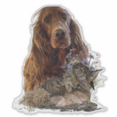 Ieren zetter met houthakken sticker (Voorkant)