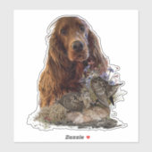 Ieren zetter met houthakken sticker (Vel)