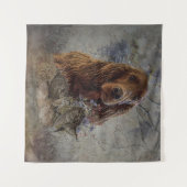 Ieren zetter met houthakken wandkleed (Voorkant (horizontaal))