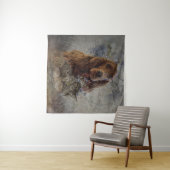 Ieren zetter met houthakken wandkleed (In Situ (horizontaal))