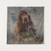 Ieren zetter met houthakken wandkleed (Voorkant)