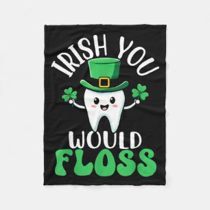 Ieren zouden flossen St. Patrick's Day T-shirt tan Fleece Deken