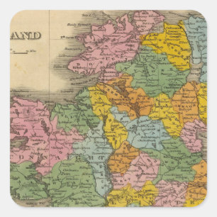 Ierland 10 vierkante sticker